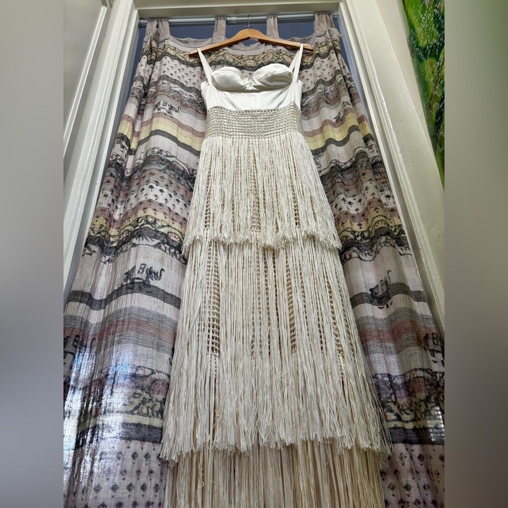 Bustier Dress with Crochet Fringe - Picture 3 of 12